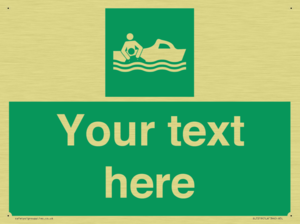 Custom sign safe condition Rescue boat